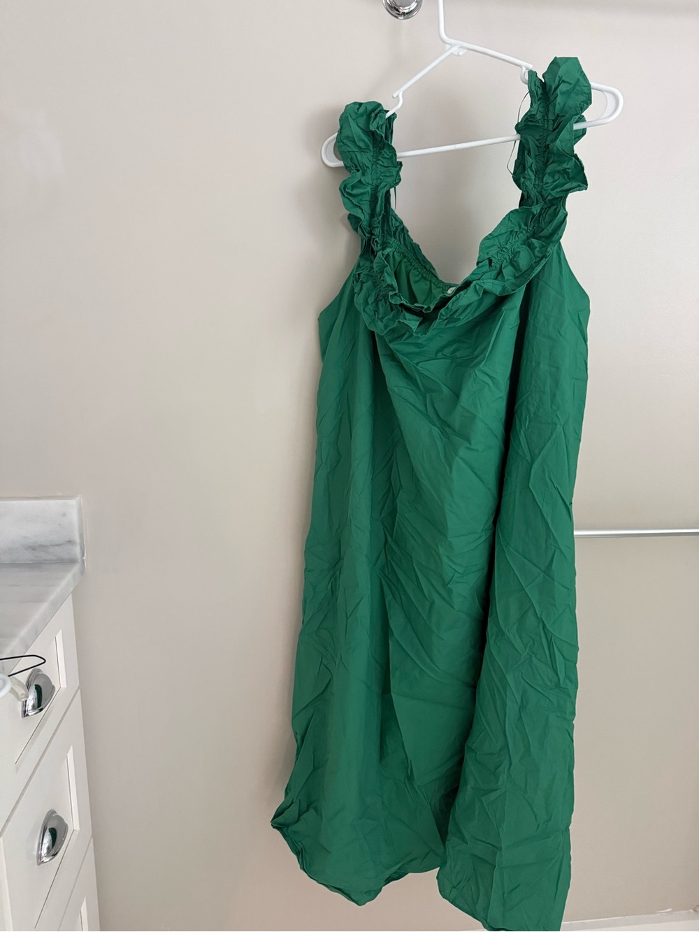 Hyacinth house midi Green Ruffled Strap Dress